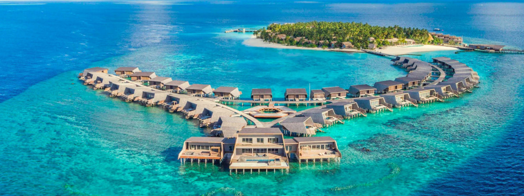 The St Regis Maldives Vommuli Resort Whale Bar與達魯環礁奢華渡假村景觀